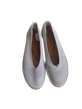 Lucky Brand Silver Knit Slip-On sandals